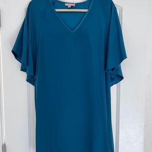 Calypso Turquoise Silk Dress XS